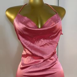Pink Satin Dress