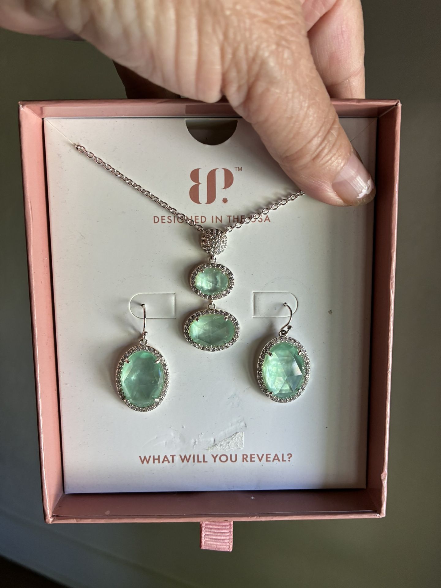 Neclace And Ear Rings Set, New . Never Worn