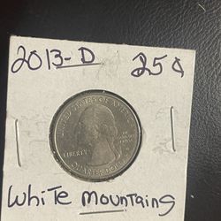2013-D White Mountains Quarter Uncirculated 