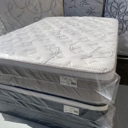 ✨Mattress Pillow Top All Sizes ✨ 🔸12” inches tall 🔹All sizes 🟠Queen sizes $199 🟡Full sizes $180 🟢Twin sizes $150 🔵Cal king $330 🟣E. King $330