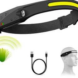 🔦 Lámpara LED Frontal con Sensor – ¡Manos Libres 
