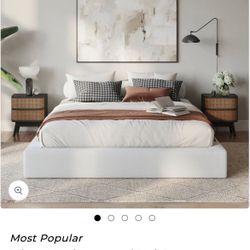 King Size Bed Frame - ‘SOFT FRAME’ - In Stark White (Never Used)