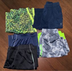 5 pairs Boys 12-14 shorts, Adidas, Champion, Cat &Jack etc GUC