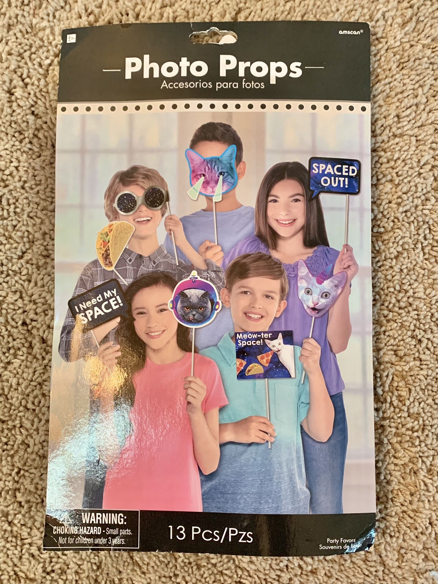 Photo Props Birthday Party Supplies Food/Space Cat Memes