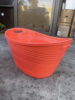 3 X Orange 8 Gal Party Tub Bucket