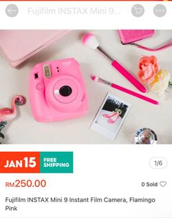 FUJIFILM Instax Mini 9 Instant Film Camera, Flamingo Pink