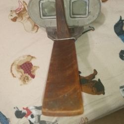 Antique View Finder Wood Metal And Old