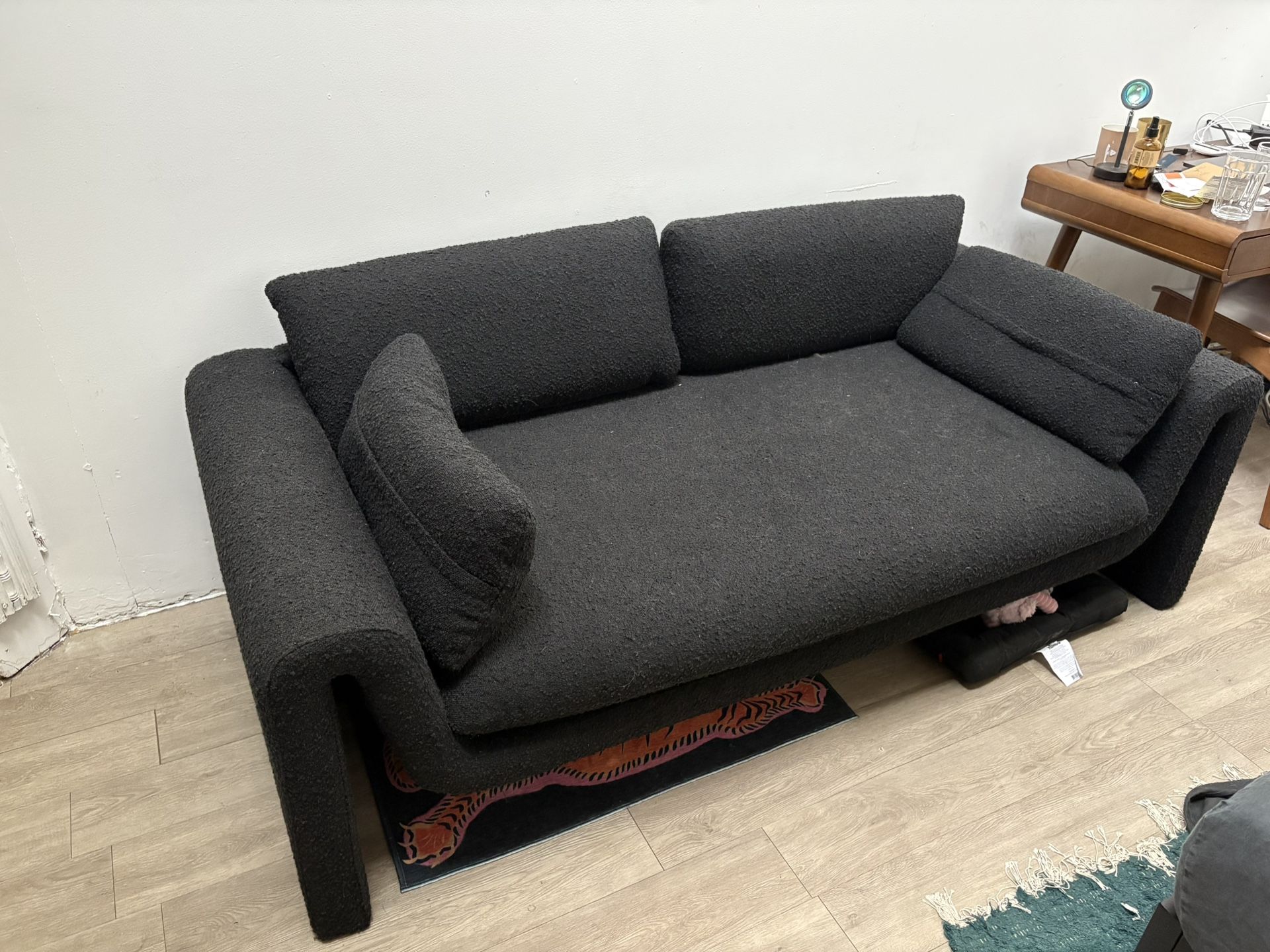 Black Boucle Couch