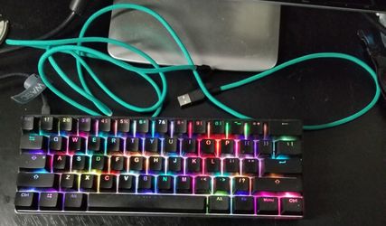 Vortex Poker Black Case RGB LED 60% Mechanical Keyboard (Brown Switches)