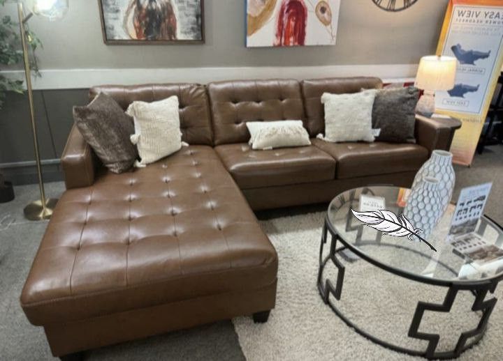 💃Brand New Ashley Baskove Sectoniol with Chaise Real Camacho Upholstered Chaise Sectional Sofa Orange
Leather👌$10 Payment