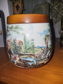 Vintage 60s Humidor Tobacco Jar Dereso