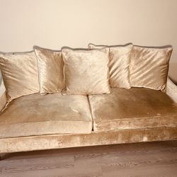 Velvety Sofa Couch (FREE DELIVERY)
