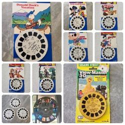 Vintage Tyco View-Master 3-D Reels Pictures Disney Sesame Street 