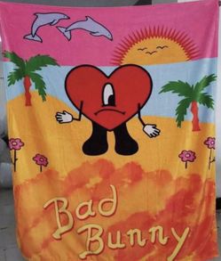 Bad Bunny Throw Blanket 