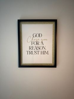 Framed Inspirational Quote Wall Art