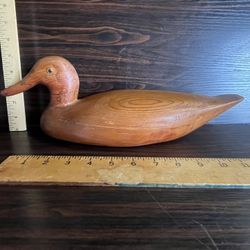Vintage Hand Carved Wood Duck Decoy