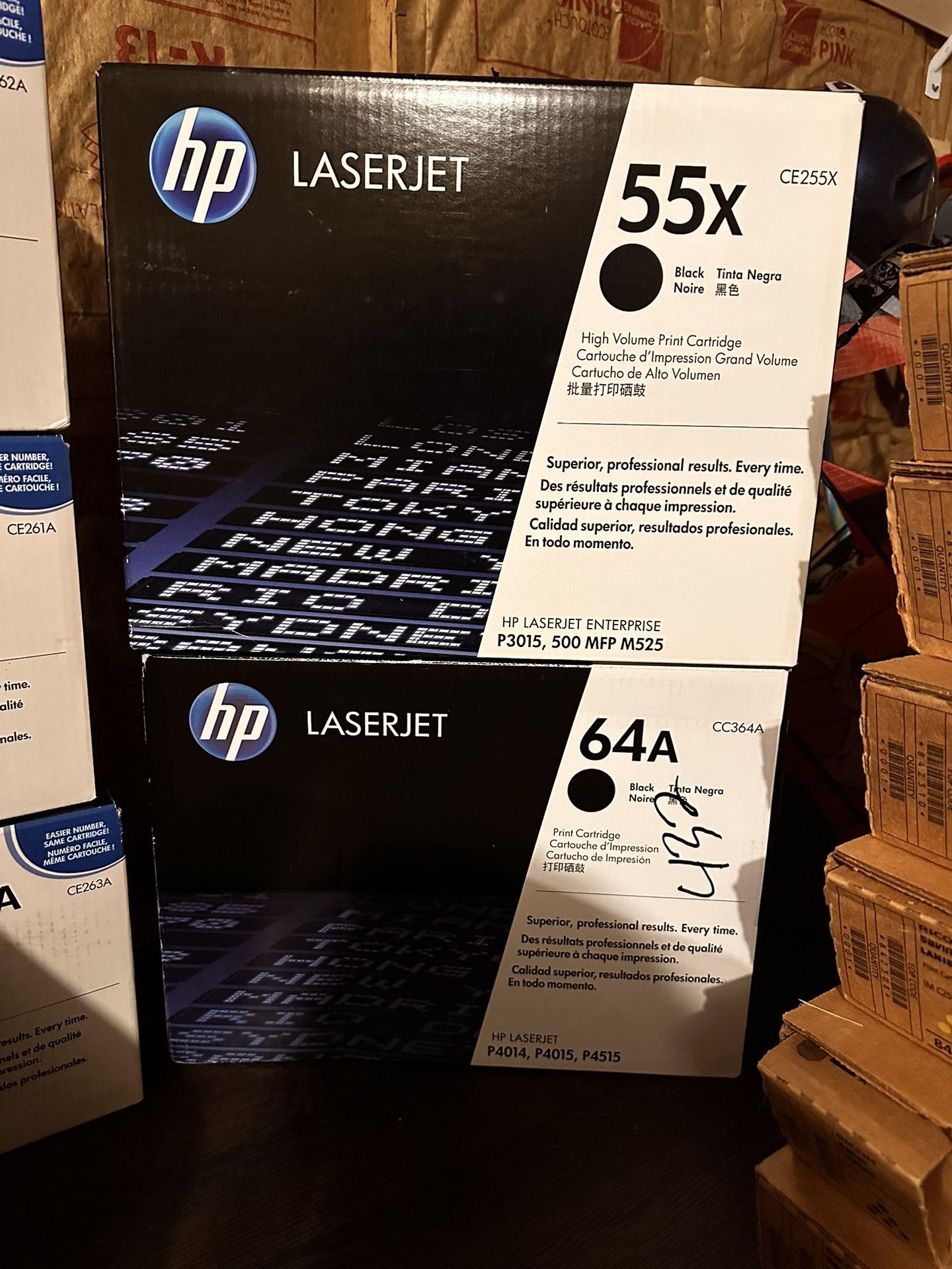 HP 64A Black Toner Cartridge CC364A – Genuine OEM – Sealed Bag