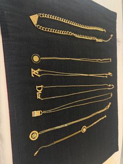 Designer Logo Gold-Tone Necklace Bundle- all for $200 OBO