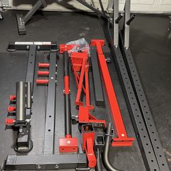 SQUAT RACK AND ADJUSTABLE WORKOUT BENCH