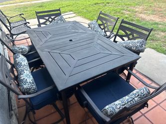 Patio table set metal