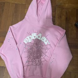 Pink Sp5der Hoodie.