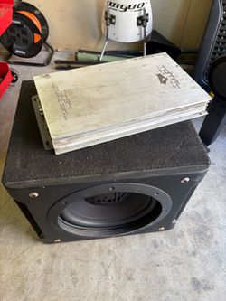 Amp and 12” subwoofer for car audio