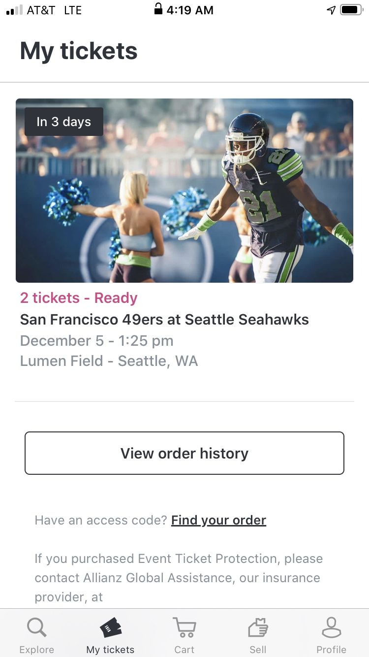 49s Seahawks Club Seats