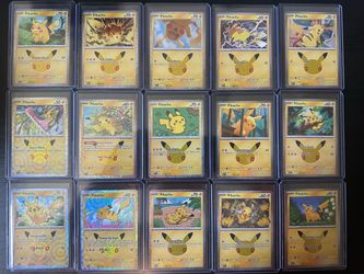30th Anniversary Celebrations Pikachu cards.