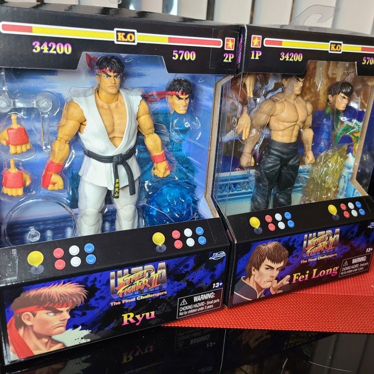 Jada Toys Street Fighter II Ryu and Fei Long 6-Inch Action Figures - The  Toyark - News