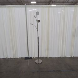 Satin Nickel 5-Light Arched LED Floor Lamp