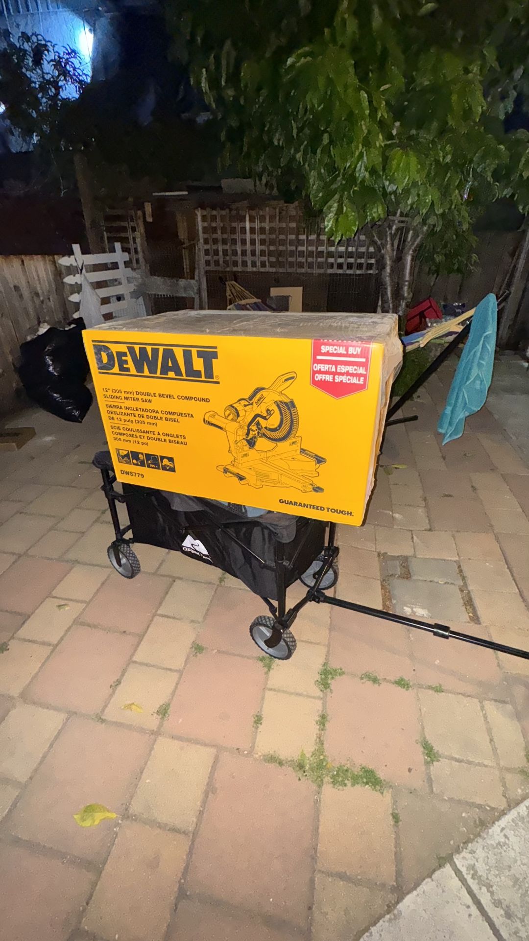 Dewalt Double Bevel Sliding 12” Miter Saw (new)