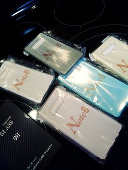 5 NOTE 8 CASES.. 2 SCREEN PROTECTORS