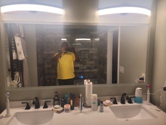 72" Mirror with Vanity Light and Anti Fogging