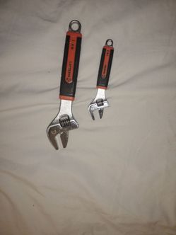 6 in. and 10 in. Cushion Grip Adjustable Wrench Set (2-Piece)