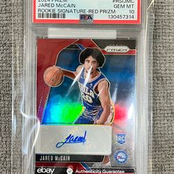 Jared McCain prizm RC true red auto /99 pSA 10 $200