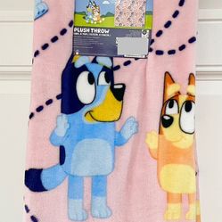 Bluey Valentines Day Throw Blanket 