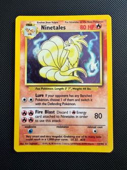Pokémon Ninetales Holo Base Set Unlimited #12/102