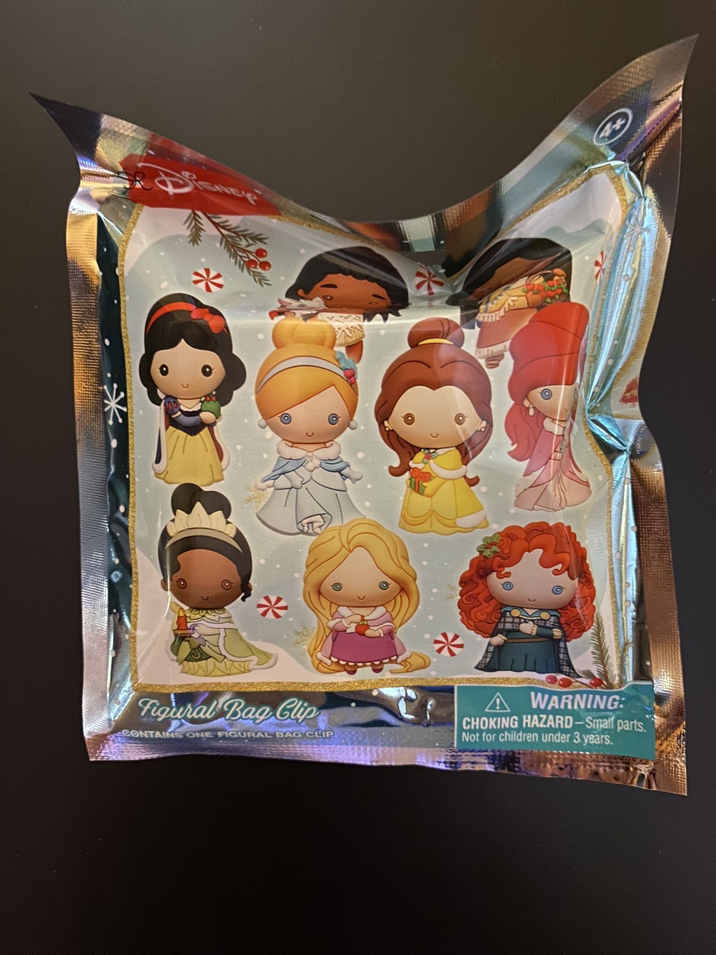 Disney Princess 3D Bag clips Christmas 2023 EDITION