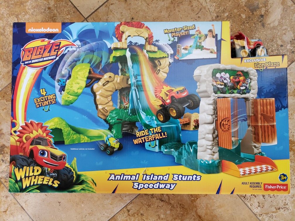 Blaze and the Monster Machines Wild Wheels Animal Island stunts Speedway for Sale in Chino, CA - OfferUp Blaze and the Monster Machines Wild Wheels Animal Island stunts Speedway for Sale in Chino, CA - OfferUp