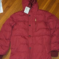 Szory brand red parka for men size small