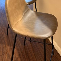 Gray Barstools With Seat Covers Included