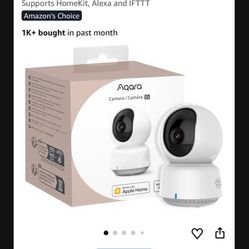 Aqara 2K Indoor Security Camera E1, Pan & Tilt, HomeKit Secure Video Indoor Camera,