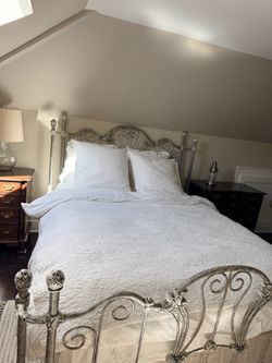 Queen bed frame/ mattress / box spring- items can be split up