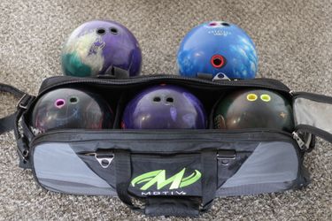 15 lb Bowling Balls – Motiv 3-Ball Roller & 5-Ball Arsenal