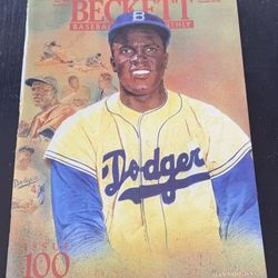 Vintage 1993 July Beckett Baseball Card Monthly Issue #100 Jackie Robinson Cover