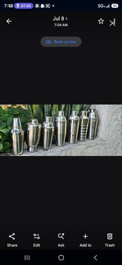 Cocktail shakers  $10 -$15 each