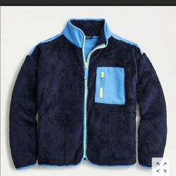 J. Crew Superplush Sherpa Full-zip Jacket Sz M