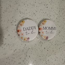 Spring Baby in Bloom Wildflower Baby Shower Pins - Garden Party Mommy to Be Must-Have - Floral Shower Buttons