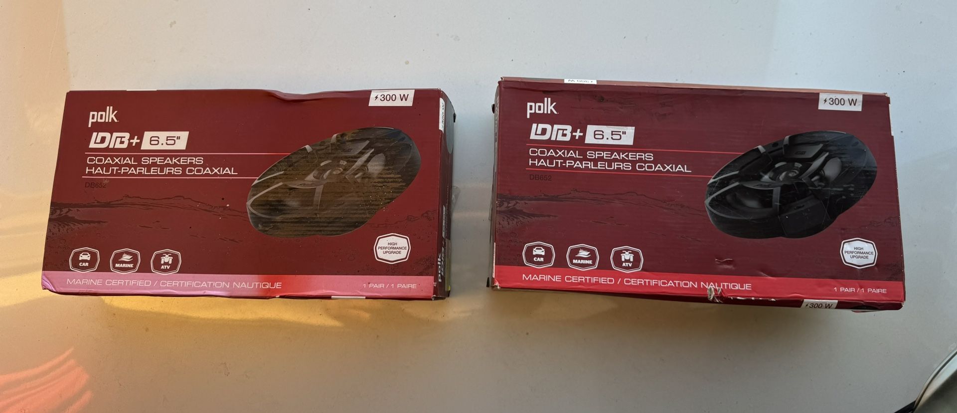 4 Polk Audio DB652 6.5" 300 Watt Car Audio Marine/ATV/Motorcycle/Boat Speakers