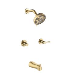 DIFEINI 2 Handles Shower Faucet Set with Tub Spout Bathtub Shower Faucet Combo Set Shower System Complete Tub and Shower Trim Kit Wall Mounted Shower 